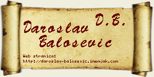 Daroslav Balošević vizit kartica